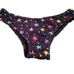 NWT Shein Swim Snakeskin Black with Stars Bathing Suit Botoms Sz 2X